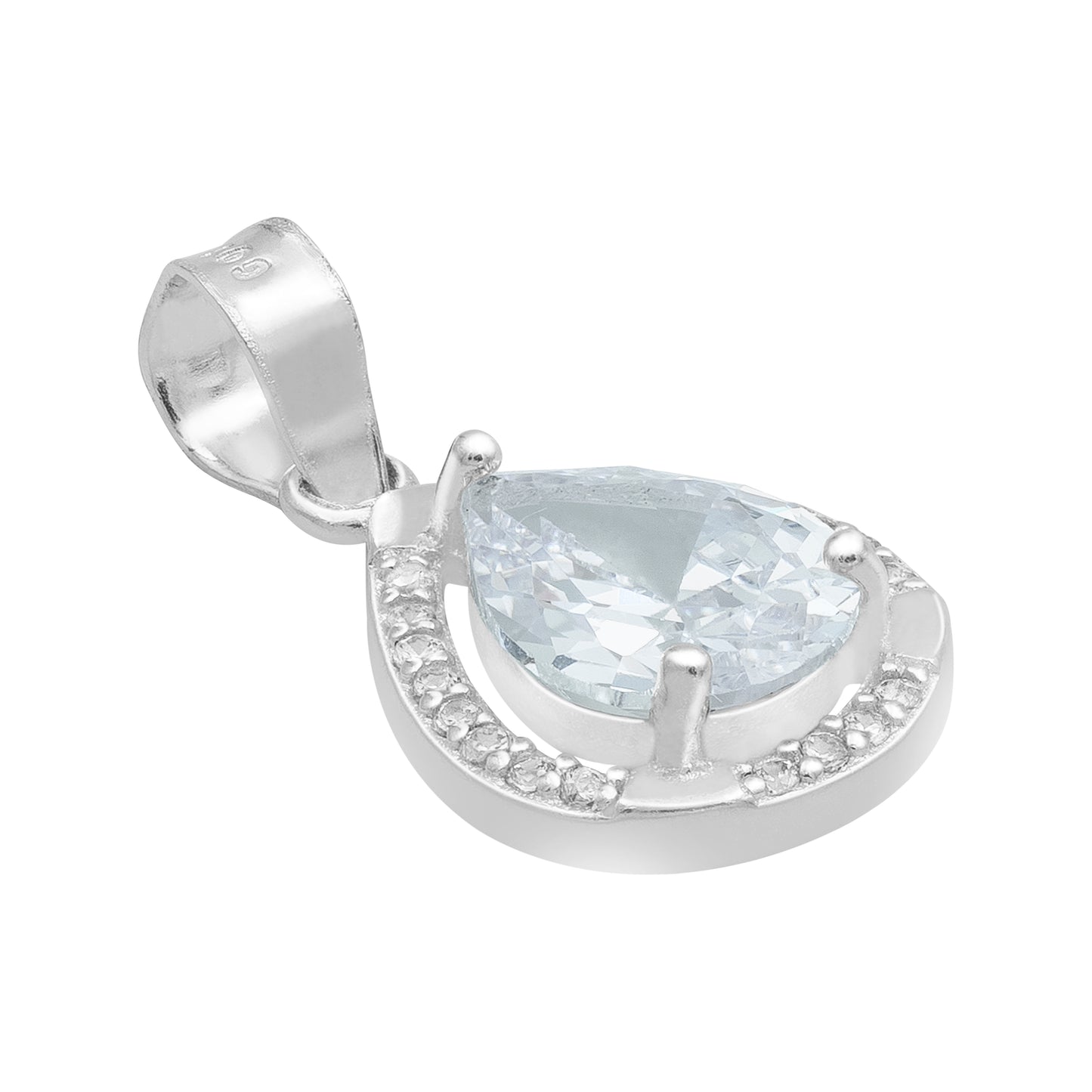 Dije Gota Zirconias Amor Mujer Regalo Joyería Moda Plata 925