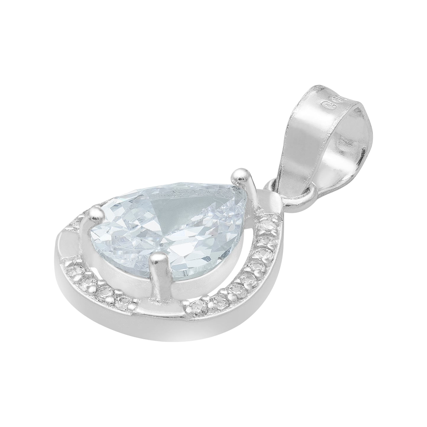 Dije Gota Zirconias Amor Mujer Regalo Joyería Moda Plata 925