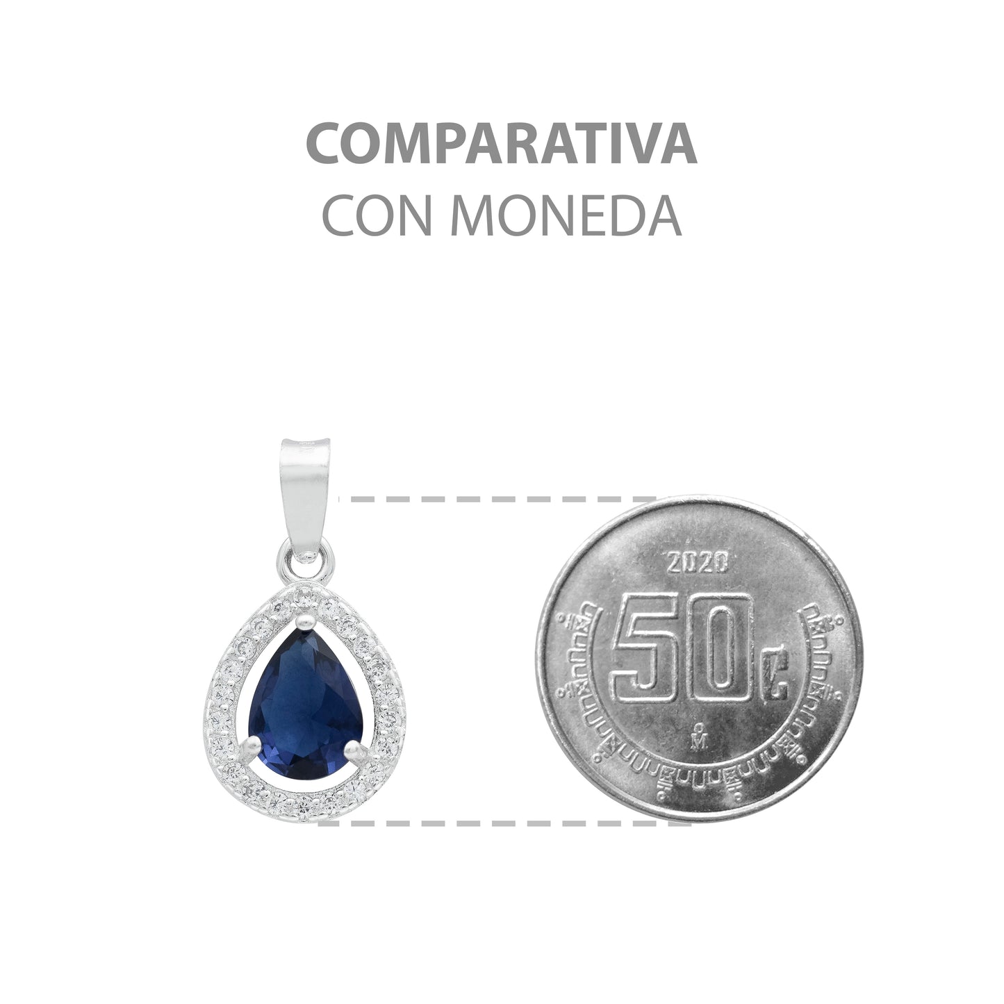 Dije Gota Zirconias Amor Mujer Regalo Joyería Moda Plata 925