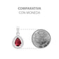 Dije Gota Zirconias Amor Mujer Regalo Joyería Moda Plata 925