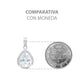 Dije Gota Zirconias Amor Mujer Regalo Joyería Moda Plata 925