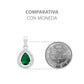 Dije Gota Zirconias Amor Mujer Regalo Joyería Moda Plata 925