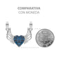 Dije Corazón Alas Zirconias Amor Mujer Mamá Regalo Plata 925