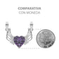 Dije Corazón Alas Zirconias Amor Mujer Mamá Regalo Plata 925