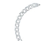 Esclava Pulsera Hombre Cubana Diamantada Plata Italy 925 6mm