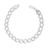 Pulsera Gruesa Cubana Diamantada Hombre Regalo Plata 925 8mm