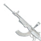 Dije Rifle Ak 47 Liso Bélico Mediano Hombre Regalo Plata 925