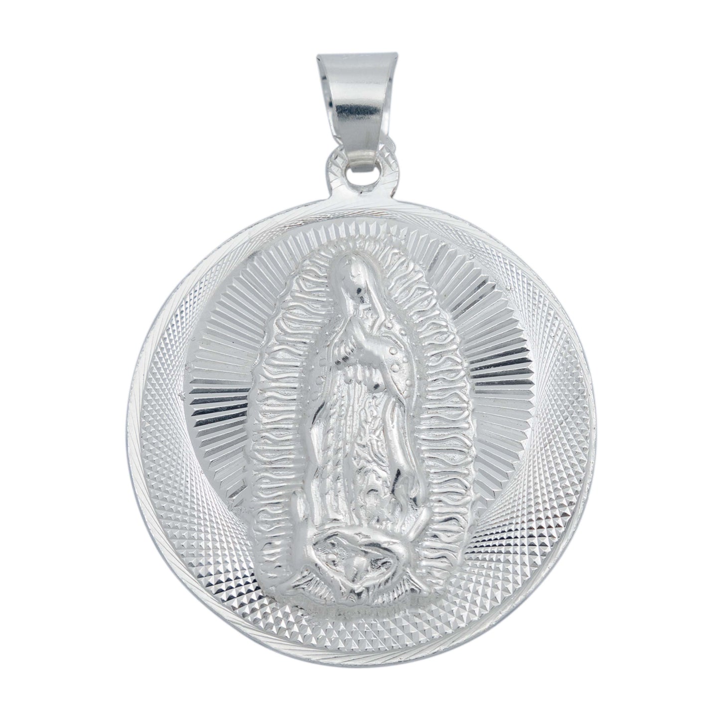 Medalla Con Doble Vista San Judas Virgen Guadalupe Plata 925