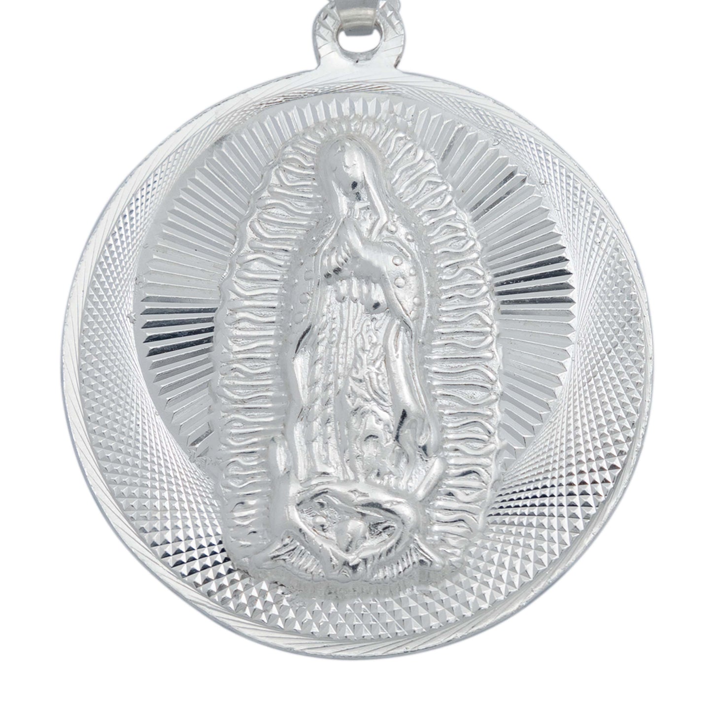 Medalla Con Doble Vista San Judas Virgen Guadalupe Plata 925