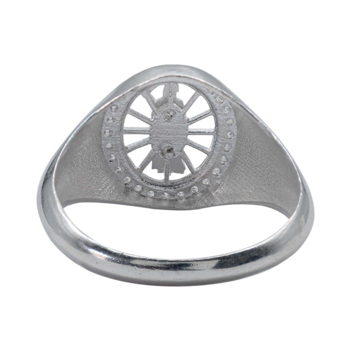 Anillo Grande Para Hombre Santa Muerte Piedras Plata 925