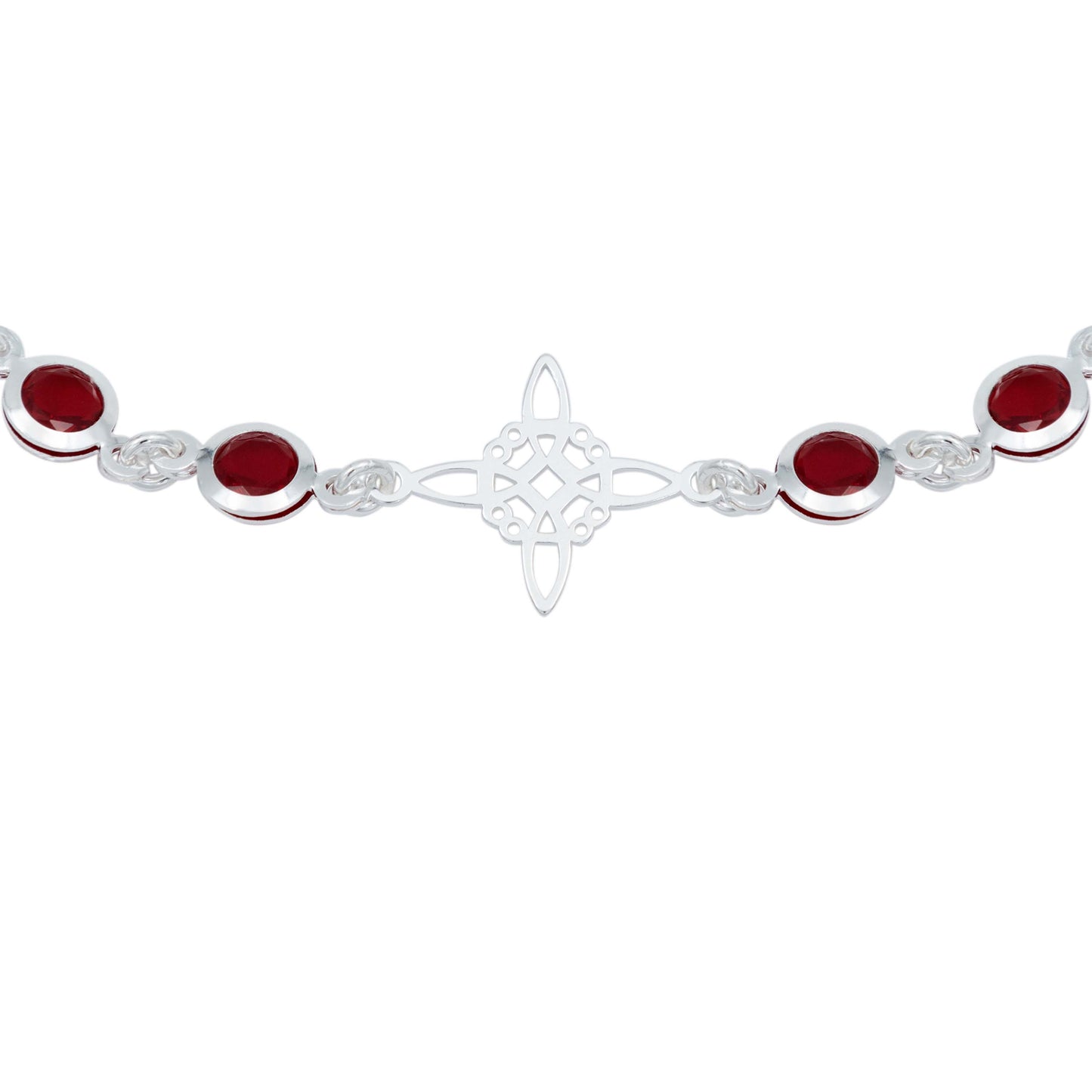 Pulsera Nudo De Bruja Celta Zirconias Mujer Regalo Plata 925