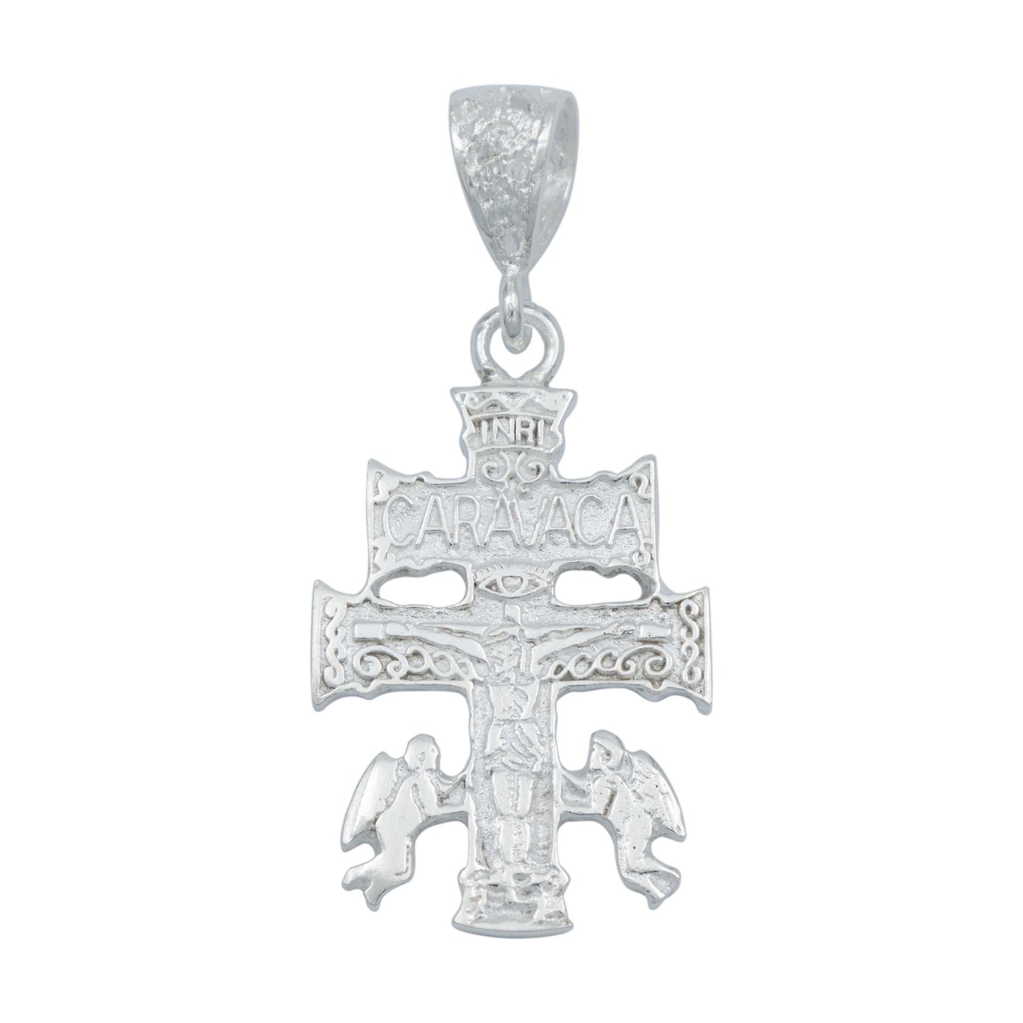 Dije Cruz Caravaca Grande Angeles Regalo Hombre Plata 925