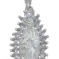 Dije Mediano Virgen De Guadalupe Zirconia Baguette Plata 925