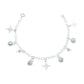 Pulsera Ajustable Nudo De Bruja Amuleto Cascabeles Plata 925