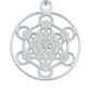 Dije Metatron Geometría Estrella Mediano Zirconia Plata 925