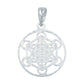 Dije Metatron Geometría Estrella Mediano Zirconia Plata 925