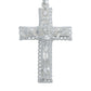 Dije Cruz Grande Cristo Relieve Zirconias Grande Plata 925