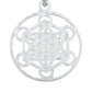 Dije Metatron Geometría Estrella Mediano Zirconia Plata 925