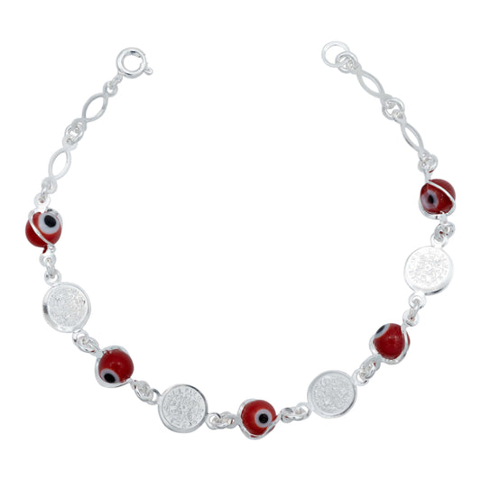 Pulsera San Benito Ojo Turco Grande Hombre Mujer Plata 925