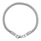 Pulsera Tejido Malla Regalo Hombre Mujer Plata 925 4 Mm