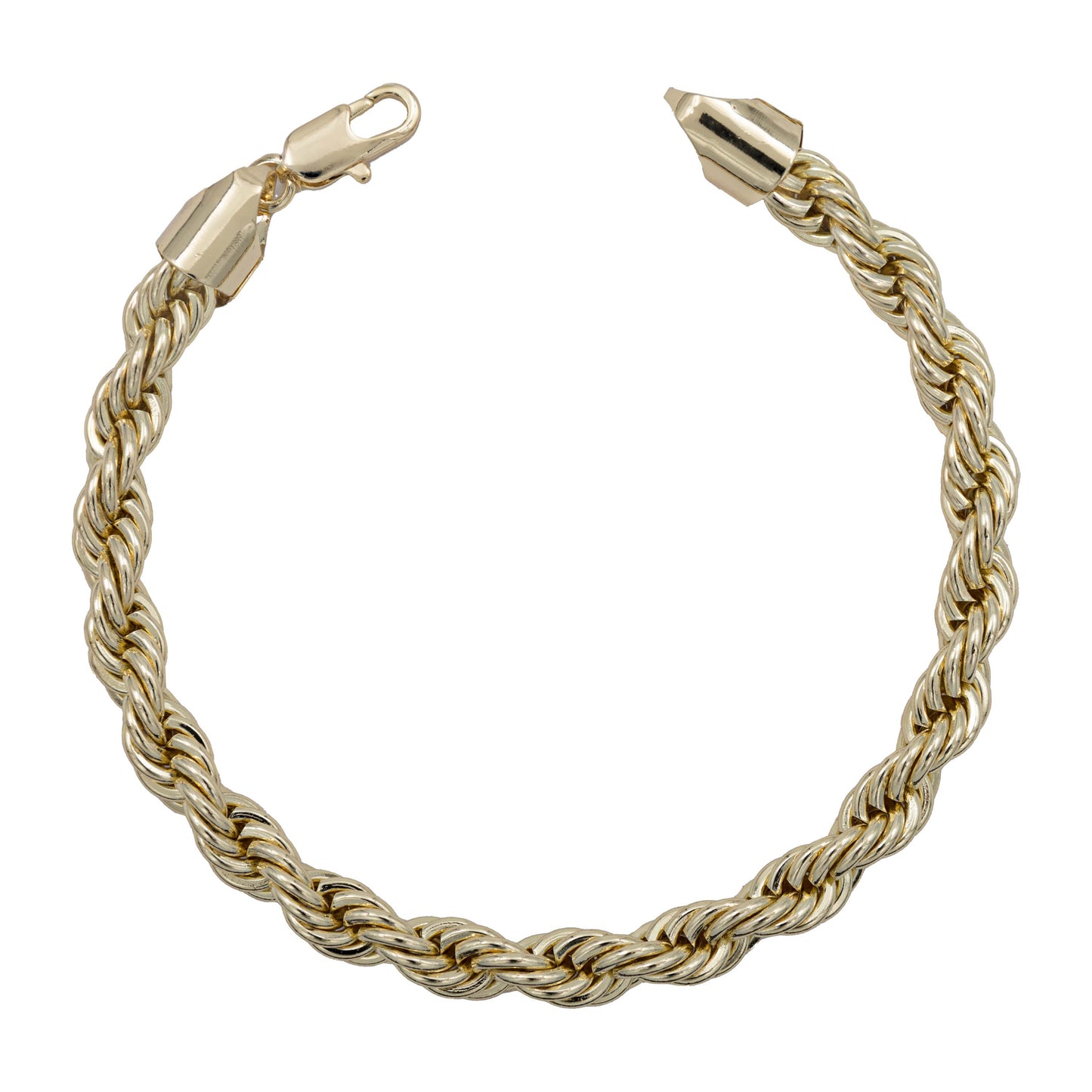 Pulsera Torsal Hombre Chapa De Oro 14k Calidad Premium 7 Mm