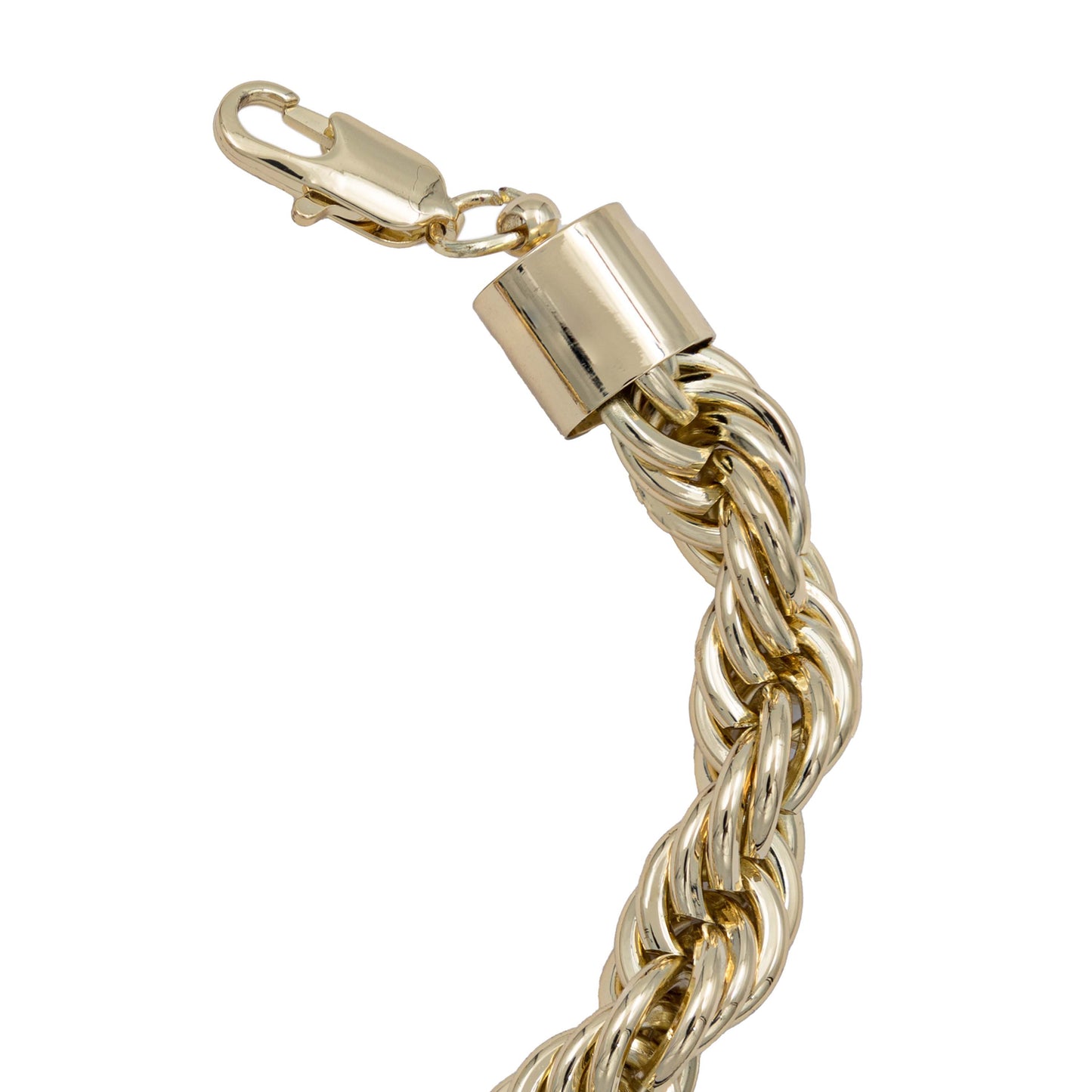 Pulsera Torsal Hombre Chapa De Oro 14k Calidad Premium 10 Mm