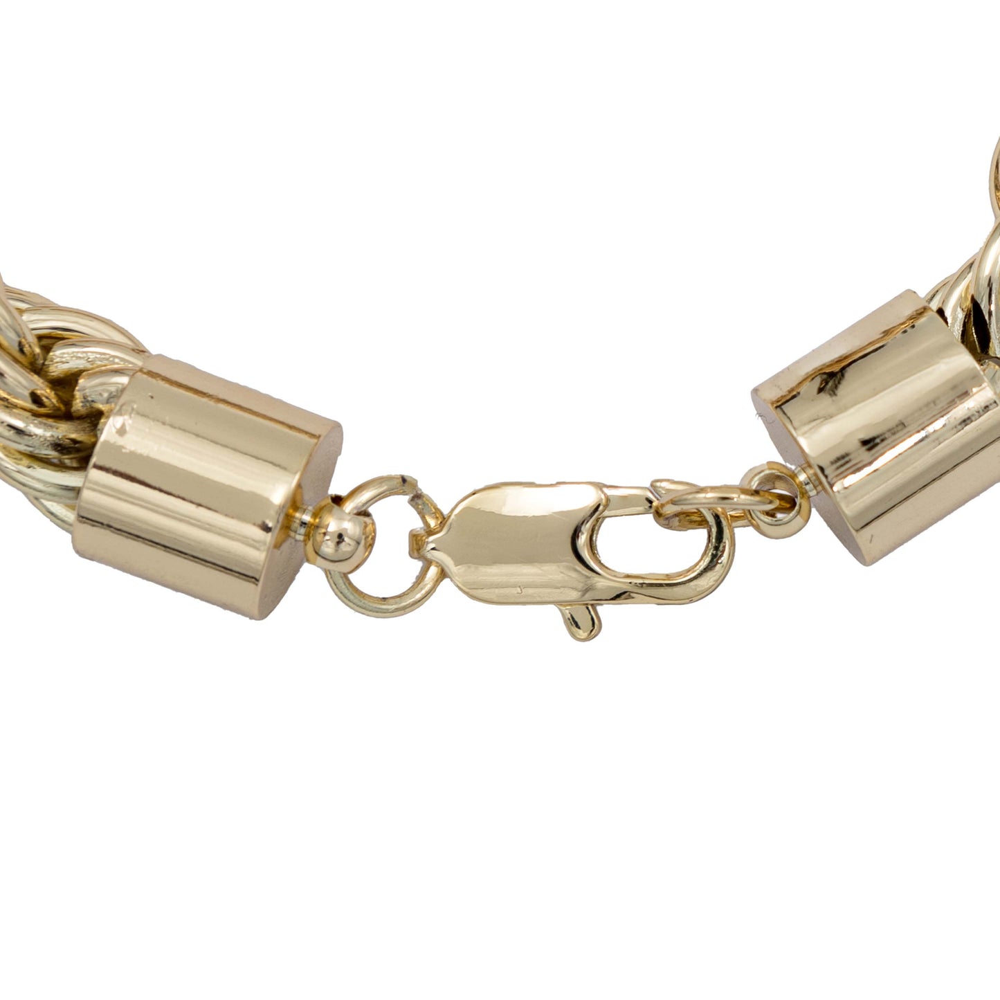 Pulsera Torsal Hombre Chapa De Oro 14k Calidad Premium 10 Mm