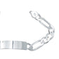 Pulsera Esclava Figaro 3x1 Gruesa Hombre Plata 925 7 Mm