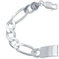 Pulsera Esclava Figaro 3x1 Gruesa Hombre Plata 925 7 Mm