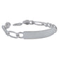 Pulsera Esclava Figaro 3x1 Gruesa Hombre Plata 925 7 Mm