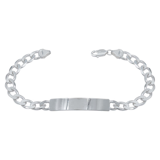 Pulsera Esclava Cubana Barbada Gruesa Hombre Plata 925 8 Mm