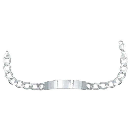 Pulsera Esclava Cubana Barbada Gruesa Hombre Plata 925 7 Mm