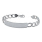 Pulsera Esclava Cubana Barbada Gruesa Hombre Plata 925 7 Mm