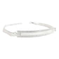 Pulsera Esclava Ajustable Rolo Placa Unisex Plata 925 4 Mm