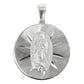 Medalla Diamantada Virgen De Guadalupe Plata Ley 925 5.5 Cm