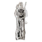 Dije Medalla Mediana Santa Muerte Con Zirconias En Plata 925