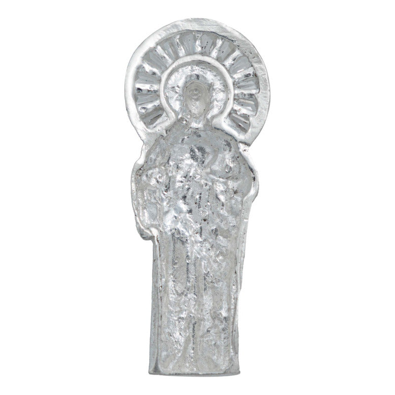 Dije Chico San Judas Liso Zirconia Plata Ley 925 4.5 Cm