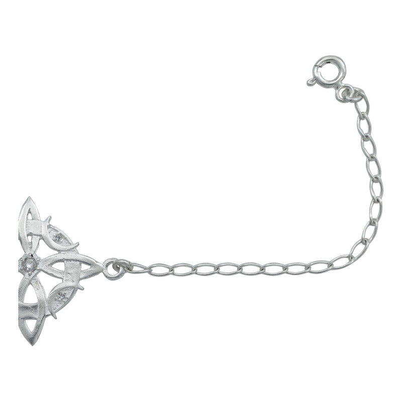 Pulsera Nudo De Bruja Fases Lunares Zirconias Plata Ley 925