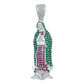 Dije Hueco Grande Virgen Guadalupe Zirconias Plata 925