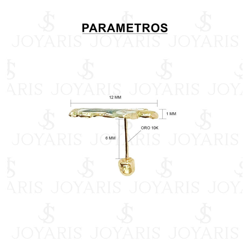 Broquel Arete San Judas Esmaltado Mujer Regalo Oro 10k