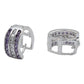 Aretes Huggies Grandes Mujer Regalo 21 Zirconias Plata 925