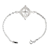 Pulsera Nudo De Bruja Fases Lunares Zirconias Plata Ley 925