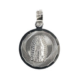 Medalla Diamantada Med Torso Virgen Guadalupe Plata Ley 925