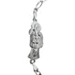 Pulsera Santa Muerte Lisa Esclava Plata Solida Pura Ley 925