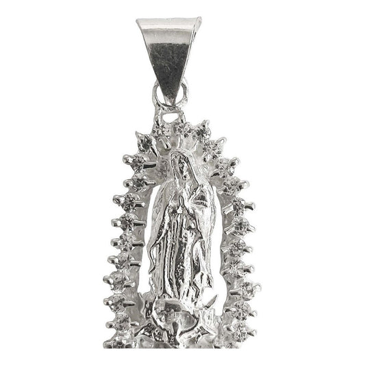 Dije Chico Virgen De Guadalupe Con Zirconias Plata Ley 925