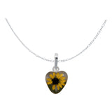 Mini Collar Girasol Encapsulado Amor Mujer Regalo Plata 925