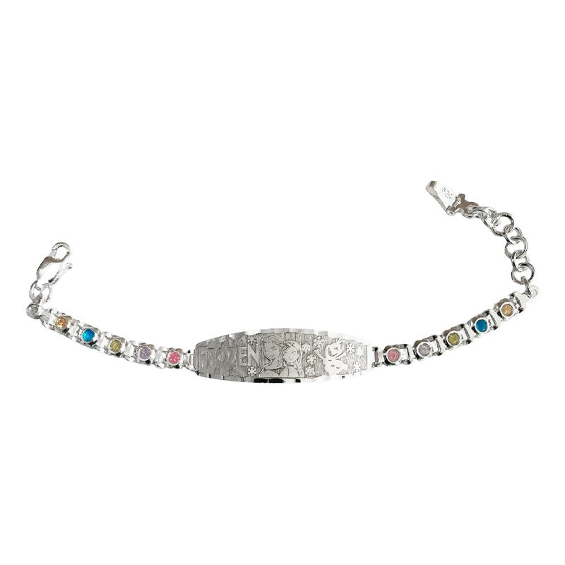 Pulsera Ajustable Para Niño Niña Zirconias Regalo Plata 925