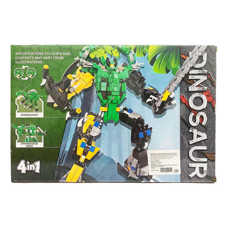 Juguete De +250 Bloques Para Armar Dinosaurio Transformer