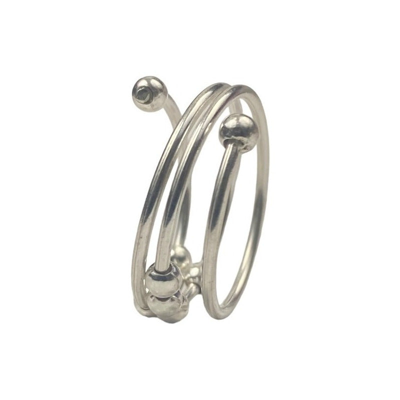 Anillo Ajustable Antiestres Movible Antiansiedad Plata 925