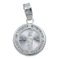 Dije Medalla Diamantada San Judas Zirconias Plata 925 1.2 Cm